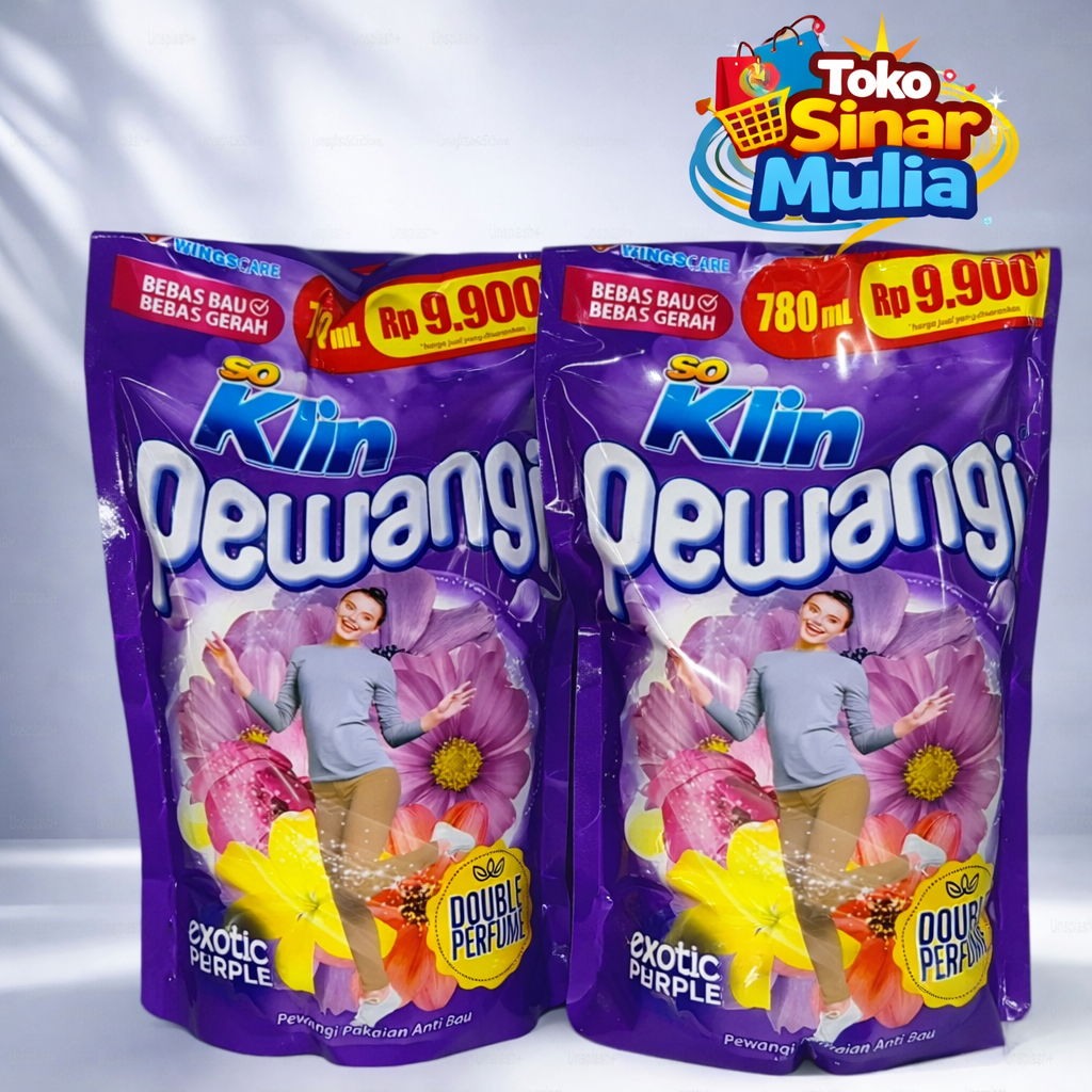 So Klin Pewangi Pakaian Exotic Purple – 780 ml