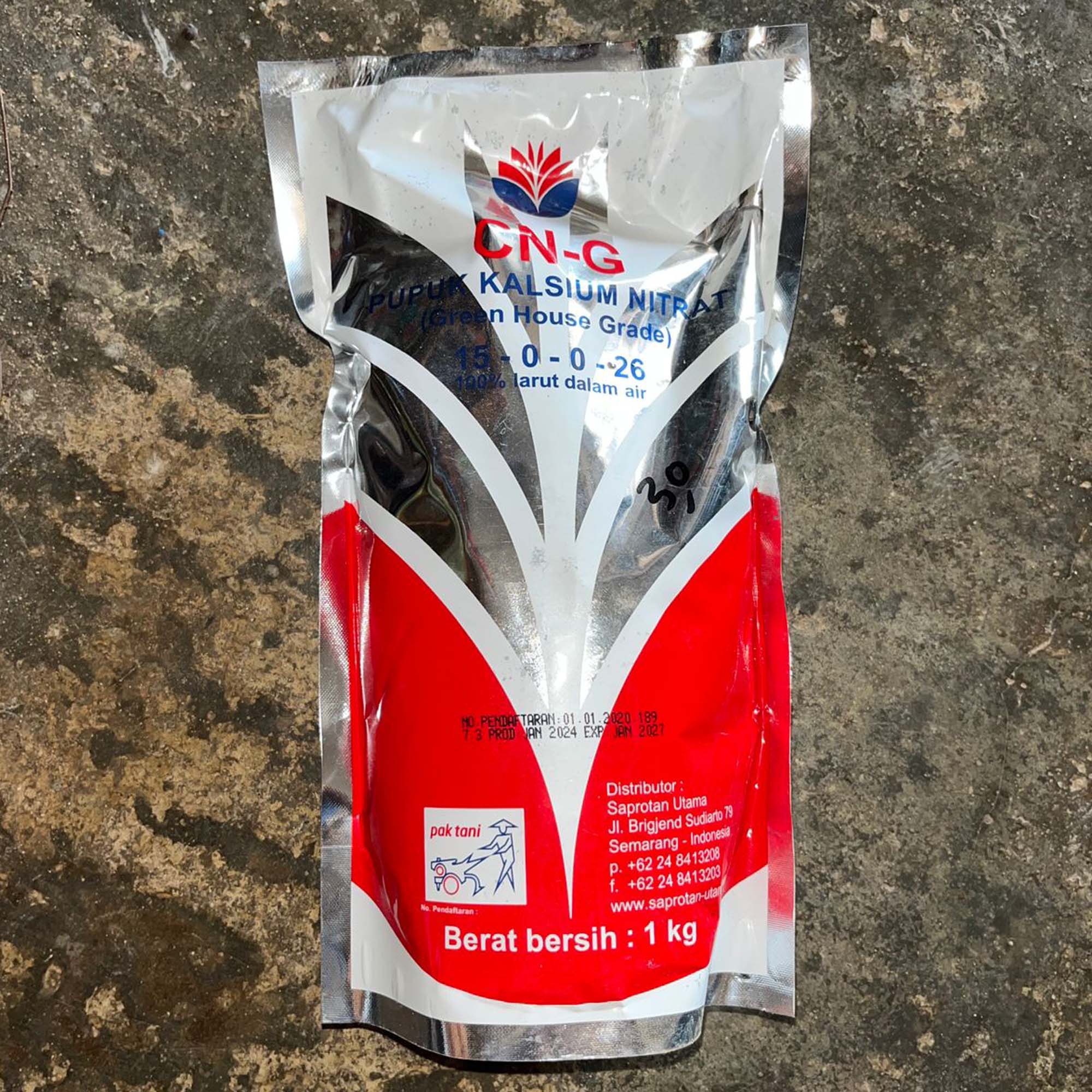 Pupuk Kalsium Nitrat CN-G (1Kg)